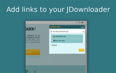 MyJDownloader Browser Extension .
